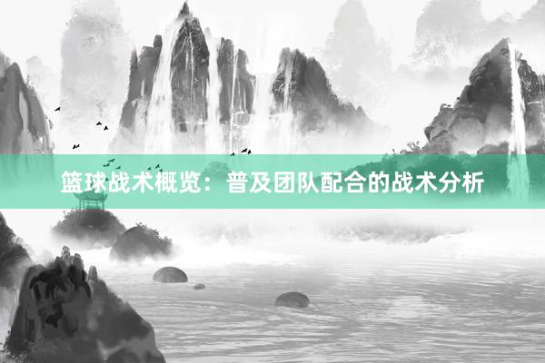 篮球战术概览：普及团队配合的战术分析